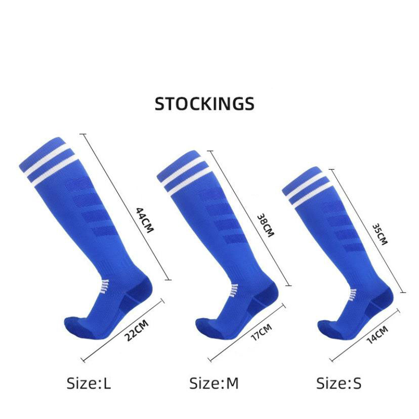 Chaussettes de football bas à fond de serviette pour hommes, chaussettes de sport professionnelles antidérapantes, bas aux genoux pour enfants, vente en gros pour hommes