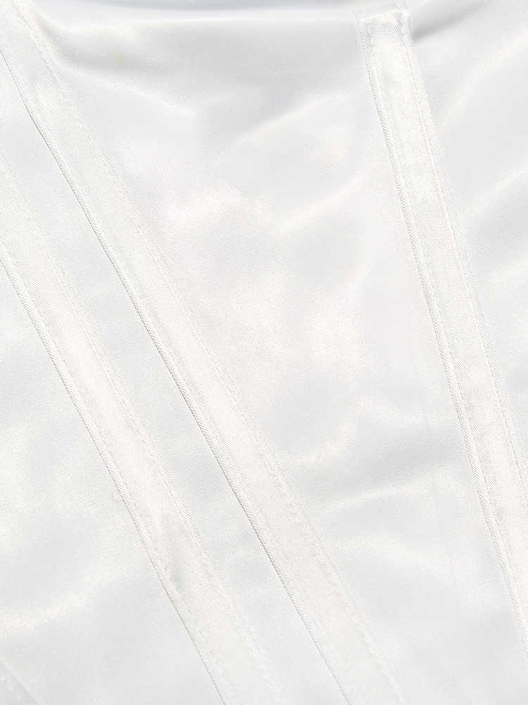 عالي الجودة ساتين الساتين مشد قمم جميلة القوس الذاتية ربطة عنق خزان الكتف ساتان مبطنة تمثال نصفي أبيض أبيض محصول محصول