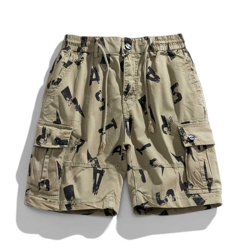 2023 Summer New Leisure Beach Green Camo Military Goods Work Pantaloncini da uomo Taglie extra large 29-40 nice P230525 buono