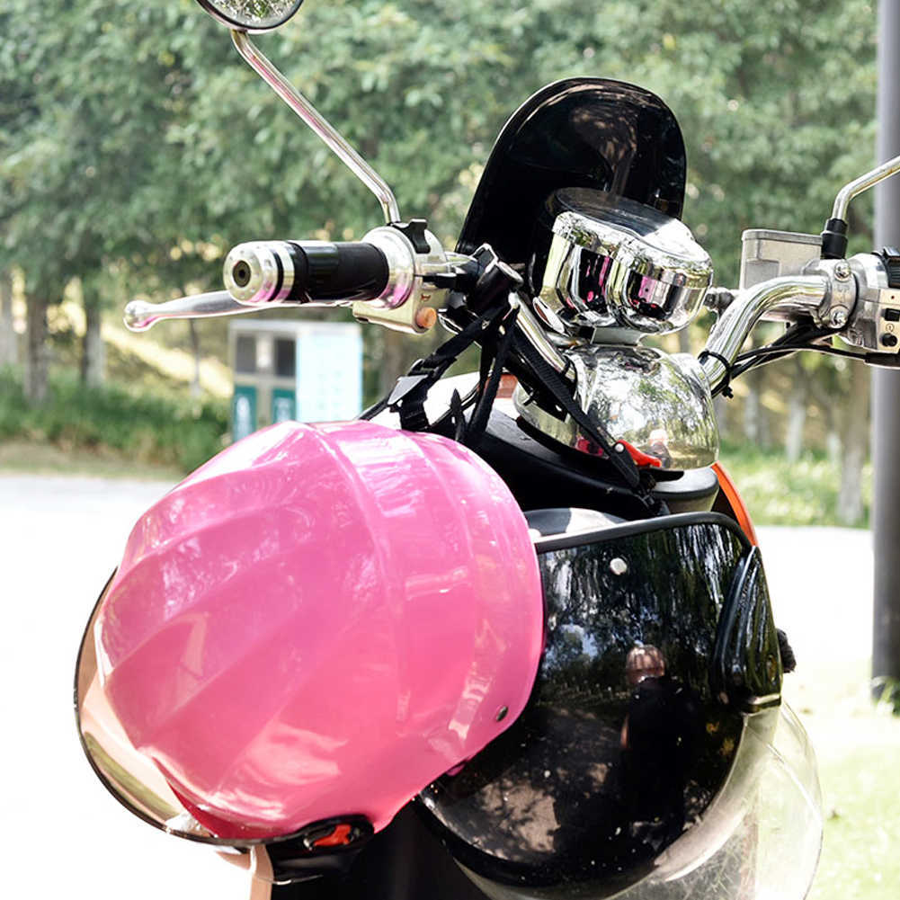 Ny universell motorcykelhjälmlås Anti-stöldhjälmsäkerhetslås metall 22mm-26mm svart med 2 nycklar