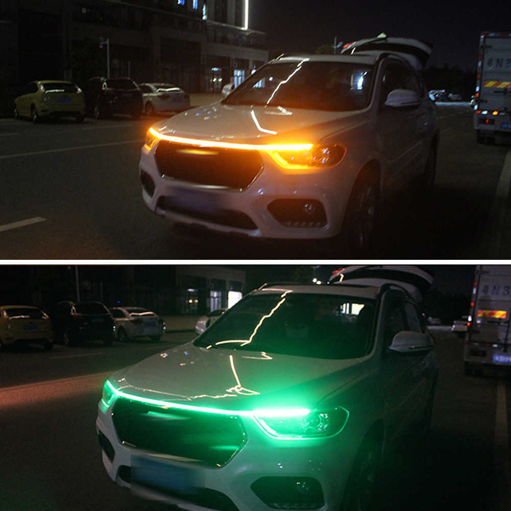 Neue Led Dekoration Lichter Für Auto Haube Flexible Tagfahrlicht Streifen Universal 180 cm Dekor Lampe Außen Teile Zubehör