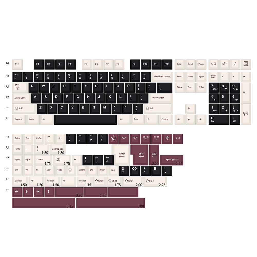 Accessori KBDIY Roma Double Shot ABS GMK KeyCap 173 tappi chiave impostati tastiera da gioco meccanico fai -da -te personalizzato Profilo di ciliegia del profilo retrò retrò keycap