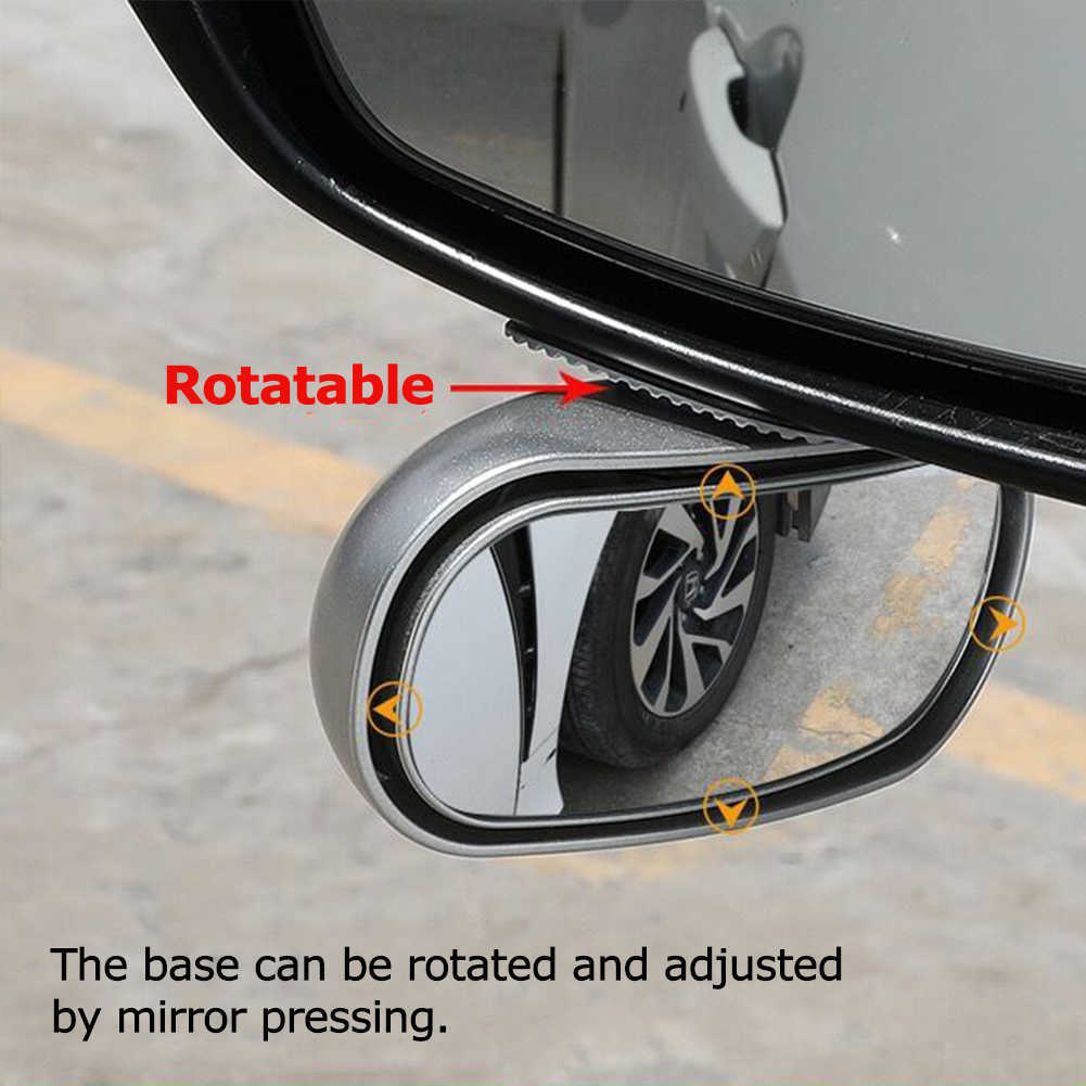 New Universal Car Mirror 360 Adjustable Wide Angle Side Rear Mirrors blind spot Snap way for Parking Auxiliary Rear View Mirror