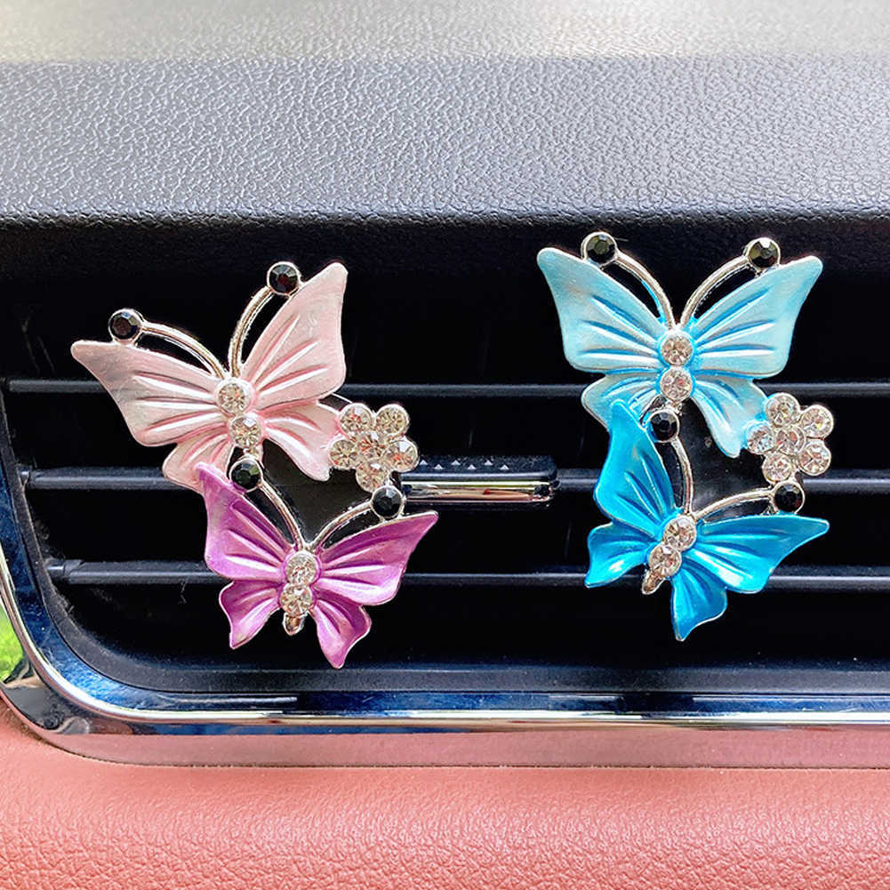 New Air Freshener Air Conditioner Outlet Clip Fragrance Natural Smell Butterfly Car Perfume Decoration Auto Accessories