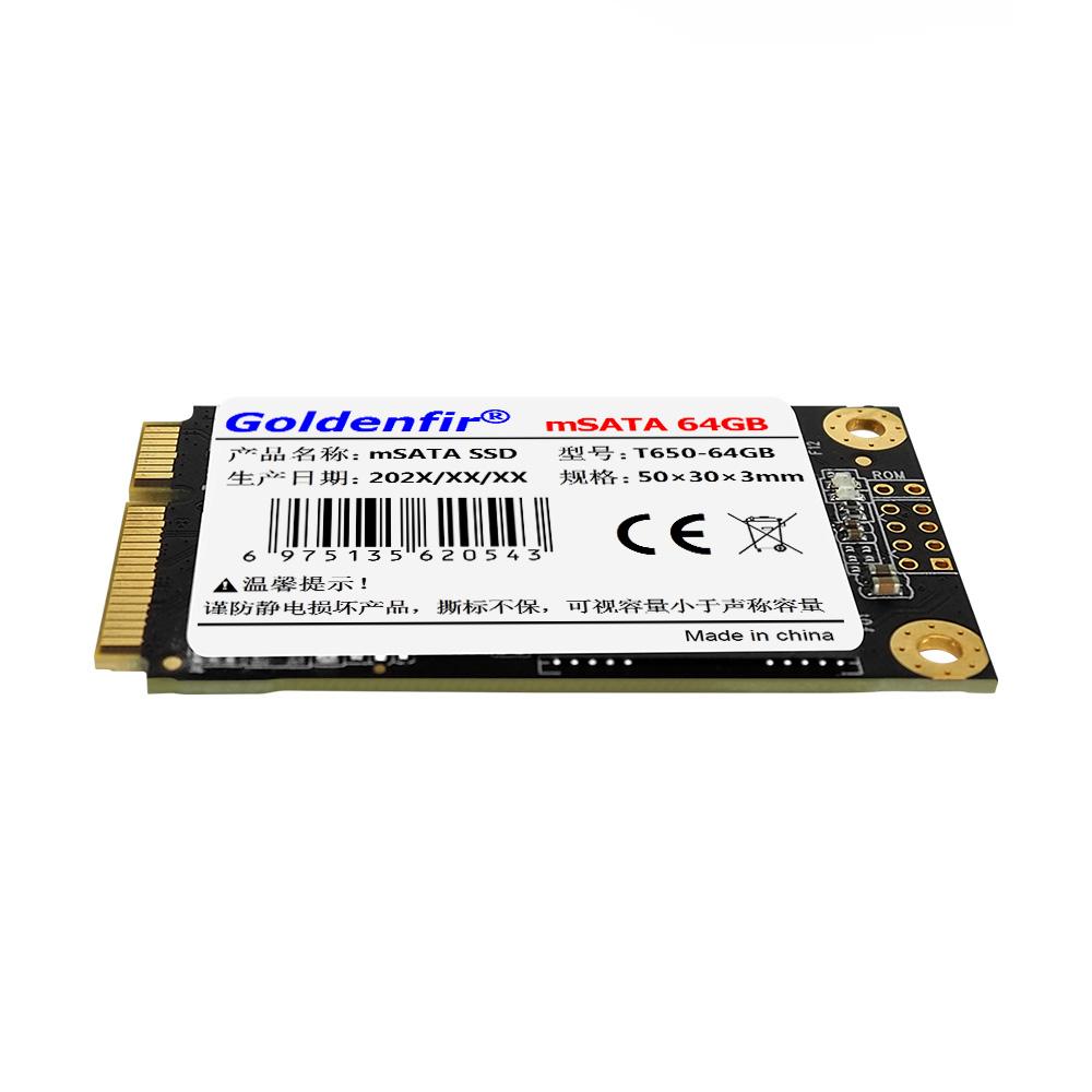 Fährt Goldenfir MSATA SSD 32 GB 16 GB 64 GB interne Festkörperdiskette Mini Sata -Antrieb für PC -Laptop