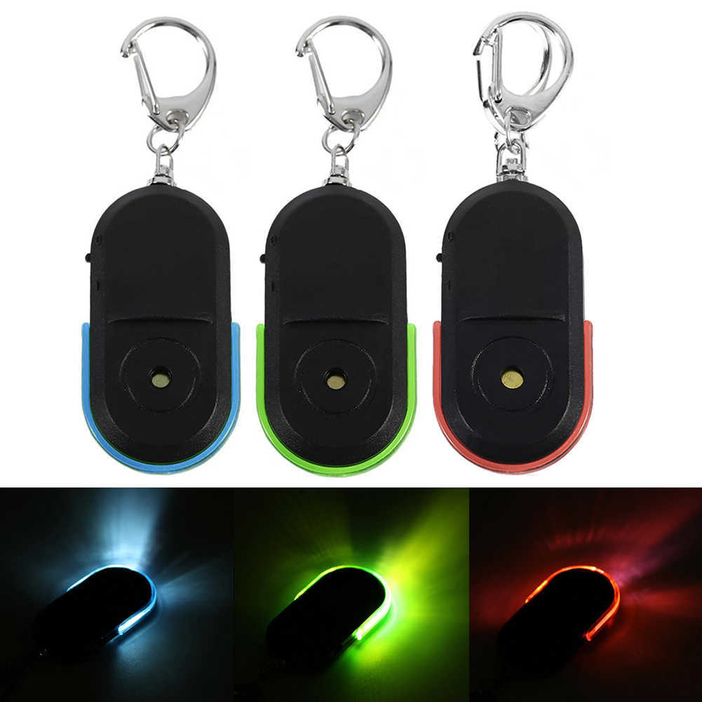 Ny bil Smart Anti-Lost Alarm Plånbok Telefon Key Finder Keychain Visselljud med LED-ljus Mini Anti Lost Key Finder Sensor