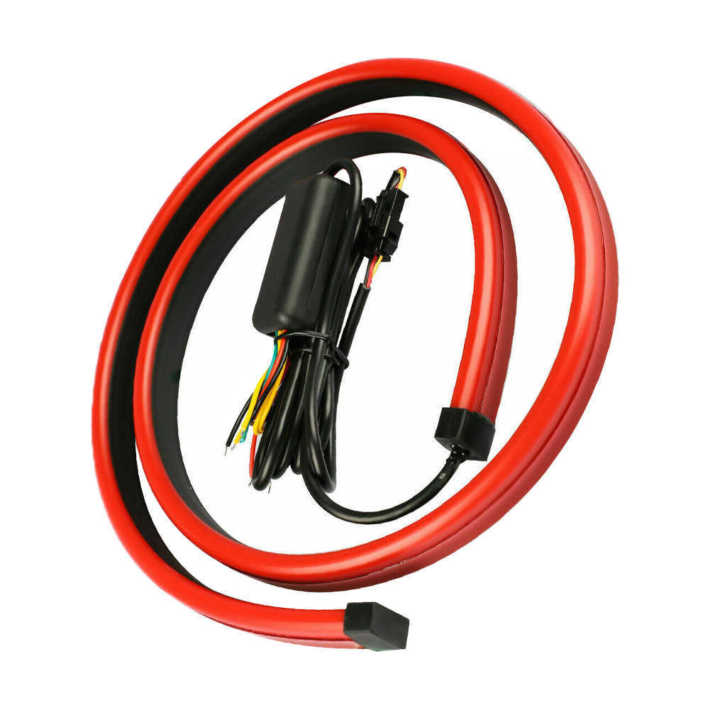 New 90 / 100cm Car Styling High Rear Additional Stop Lights With Turn Signal Running Light Unverisal Auto Brake Flexible LED Strips