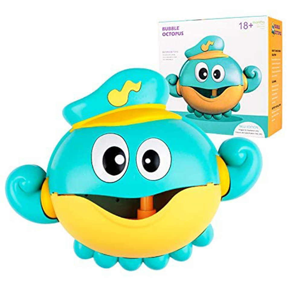 Baby Bath Toys Bubble Machine Crabs Frog Music Kids BathToy Bathtub Soap Automatic Bubble Maker Baby Bathroom Toy for Child 1 2 3 Year