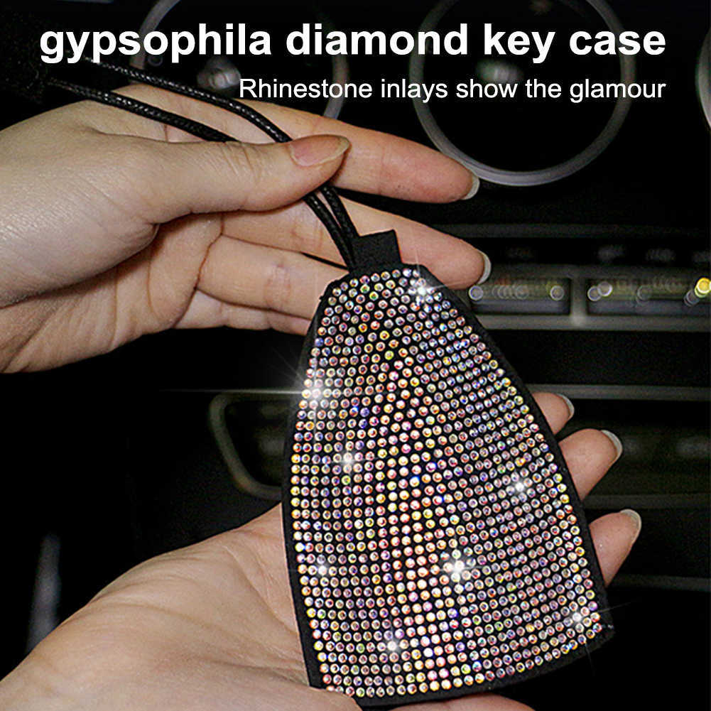 NIEUWE STRICESTONE Key Case for Women Bling Car Accessoires Girls Diamond Keychian FOB Cover Holder Keyring voor Mini VW BMW Benz enz