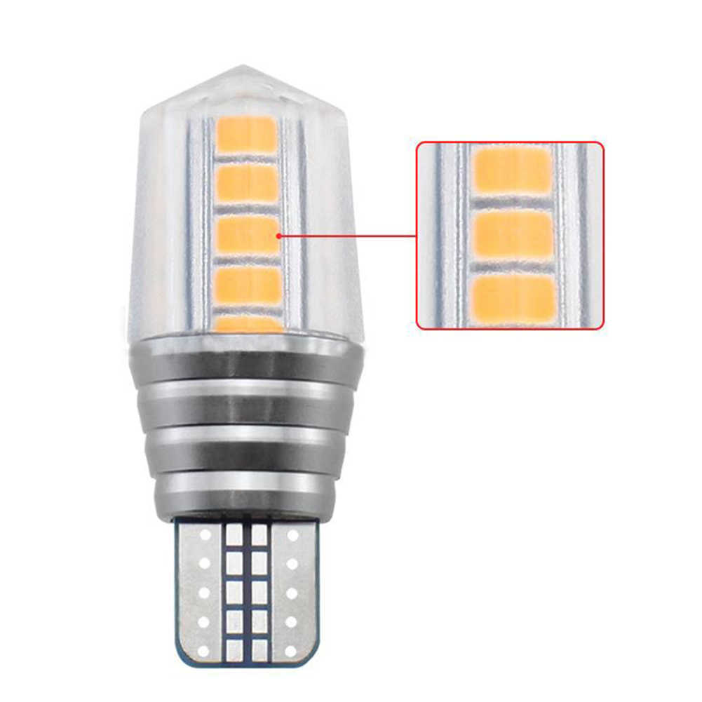 NIEUW 2X T10 LED W5W Nieuwste SMD -auto -signaal Licht Acrylbol 902 921 Auto Polariteit Gratis Wedge Leeskenterbord Deurlamp White 12v