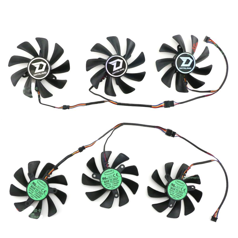 PADS NYA 85mm 4PIN T129215SU COOLING FAN RX6900XT RX 6800 XT GPU FAN för DATALAND RX6900XT RX6800 6700XT XSERIA VIDEO CARD FAN FAN