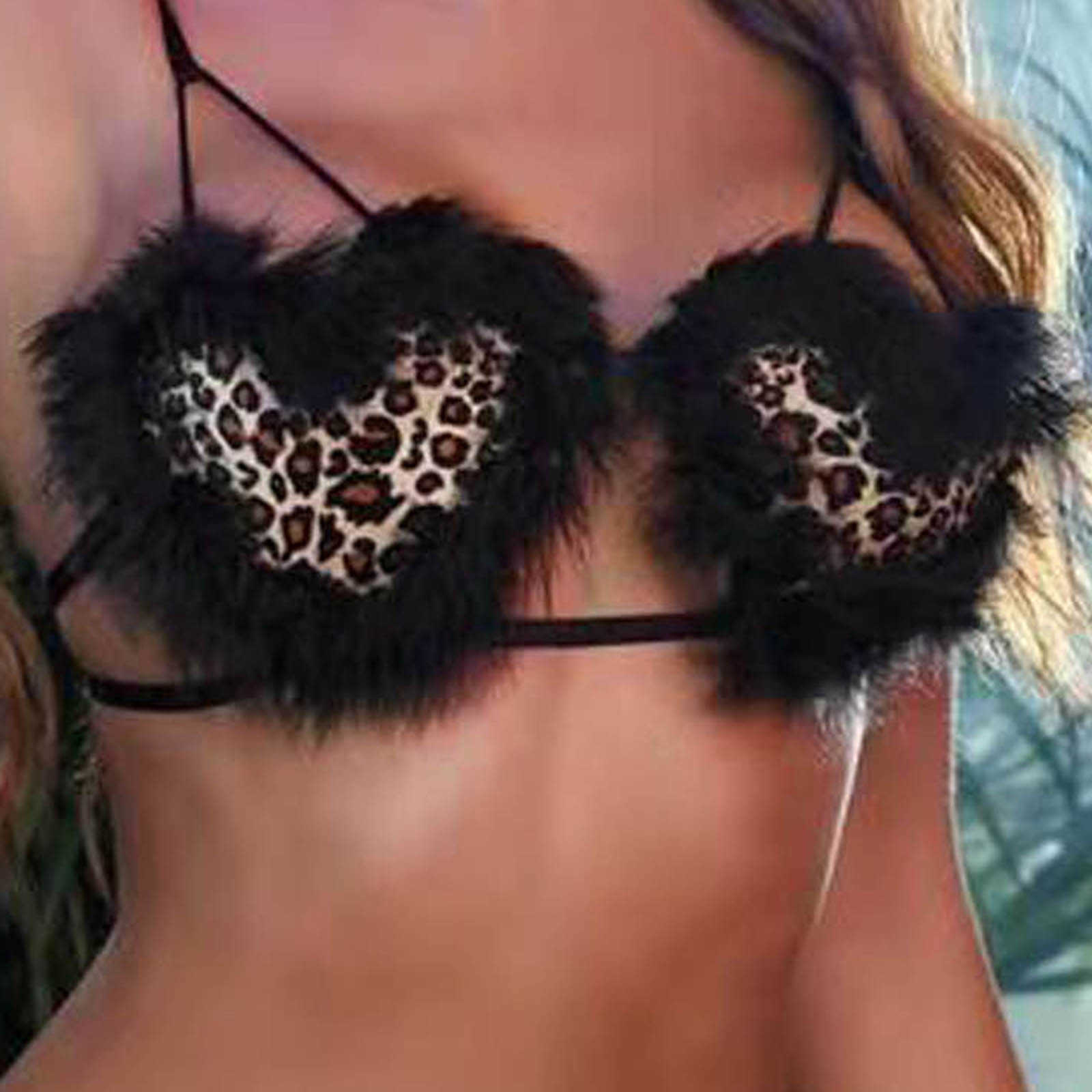 20% OFF Ribbon Factory Store Sexy Women's Three Point Leopard Print Luxury Large Size Bikini Lingerie