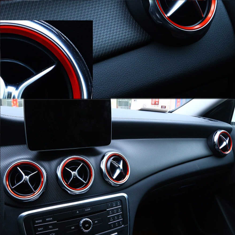 NEW Auto Car Complementer Vent Vent Veans sticker Cover Cover Ring Ring for Mercedes Benz A B CLA GLA 180 200 220 260