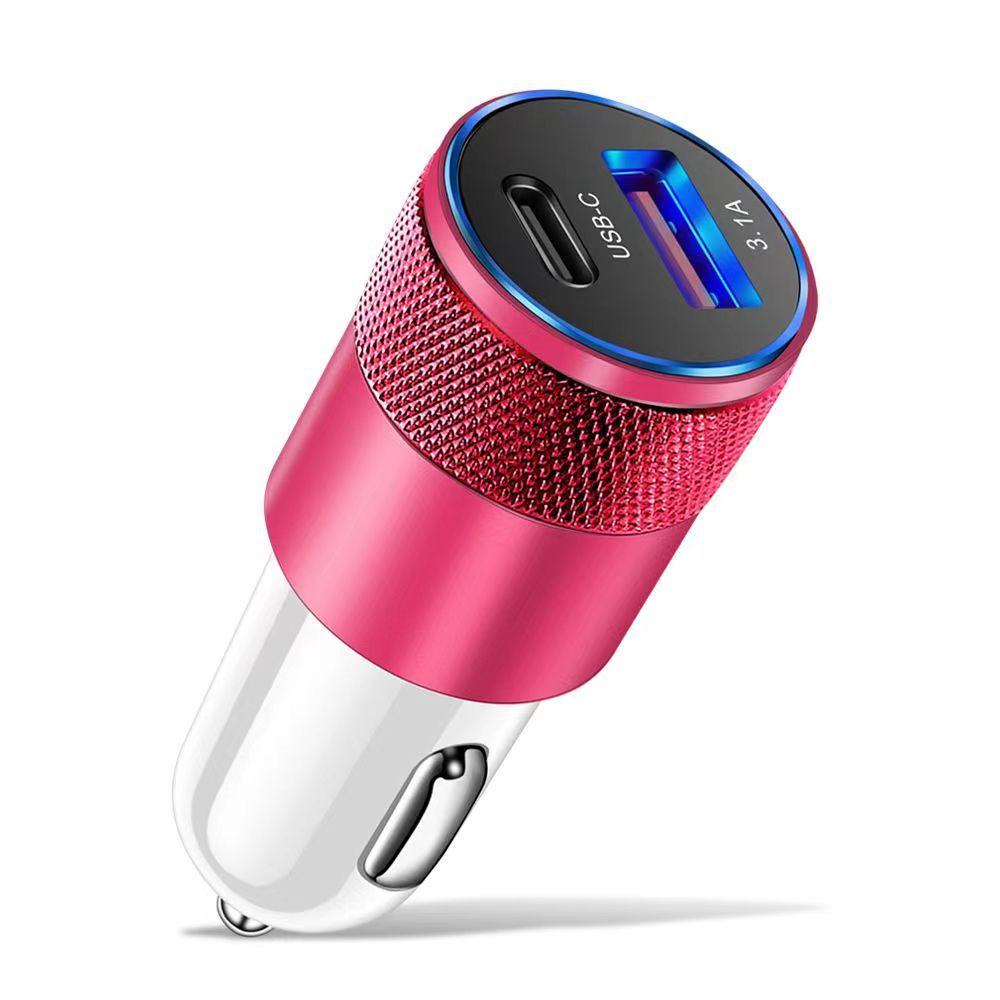 31A 15W PD Car Charger Aluminum Alloy Cigarette Lighter Adapter Fast Charger USBC Type c Car Auto Replacement Charger for iphone5723326