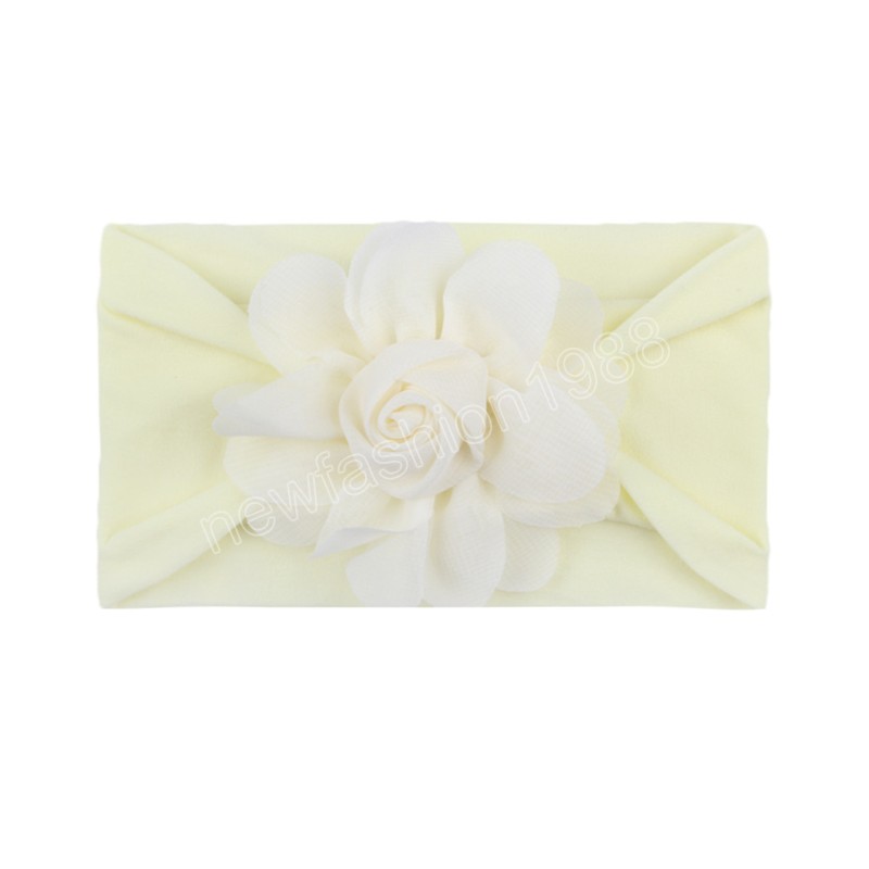 Mousseline de soie Rose fleur noeud bébé bandeau élastique nouveau-né enfant en bas âge enfants doux couvre-chefs cheveux accessoires Photo accessoires