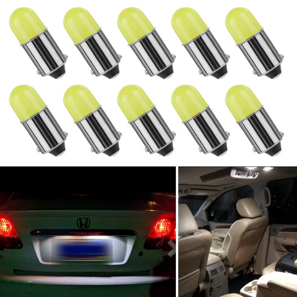 Nouveau 10 pièces BA9S LED T4W H6W T11 363 ronde 3D COB Led ampoule voiture intérieur plaque d'immatriculation lumière marqueur lecture porte Auto lampe DC 12V blanc