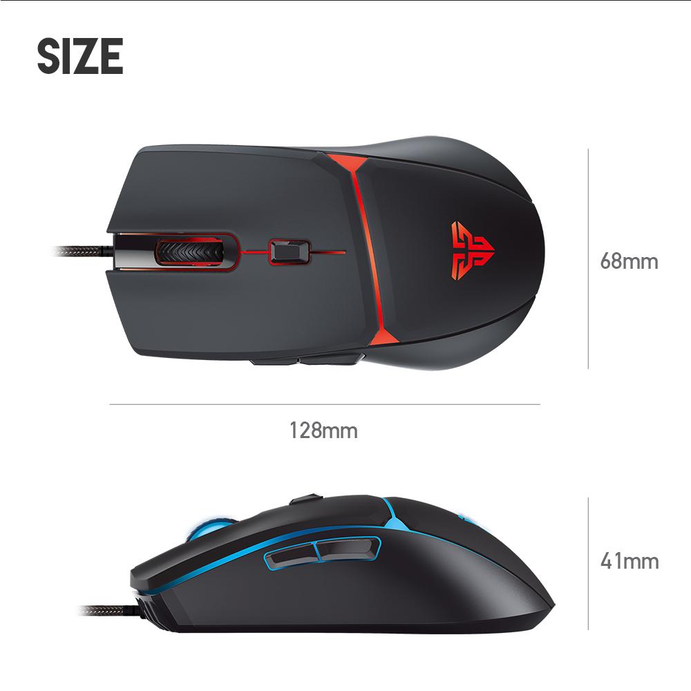 Souris FANTECH CRYPTO VX7 souris de jeu 8000DPI et 6 boutons Macro Huano 10M Switch jeu RGB filaire souris d'ordinateur portable PC Gamer souris