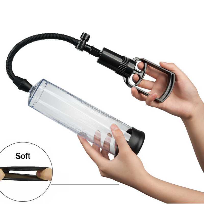 Men Manual Enlargement Trainer Vacuum Extender Male Masturbation Pump Adult Sex Toy Massager