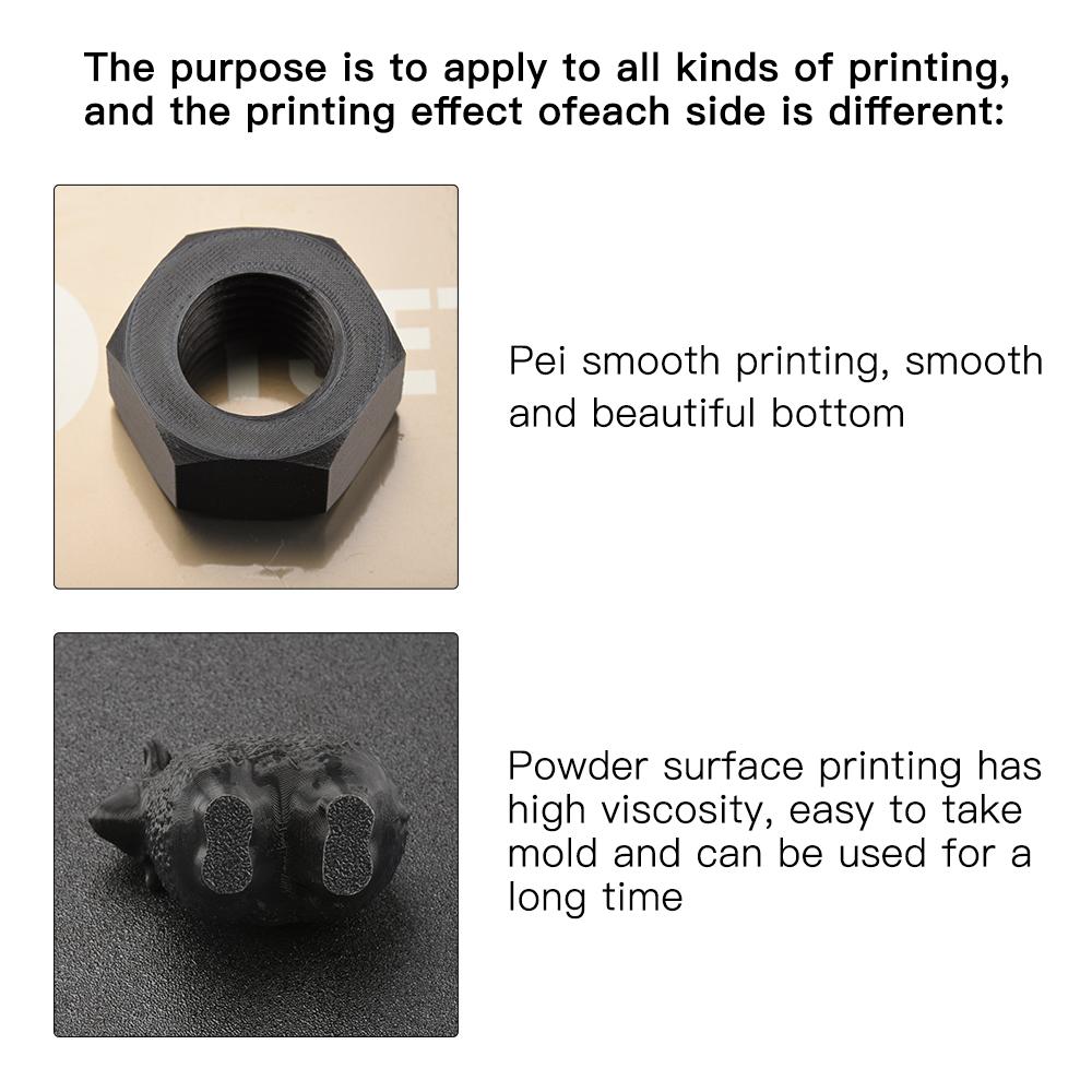 Scanning Fysetc Nouveau mise à niveau 355 * 355 Plaque en acier en poudre PEI à face simple noir pour lit chaud de l'imprimante 3D