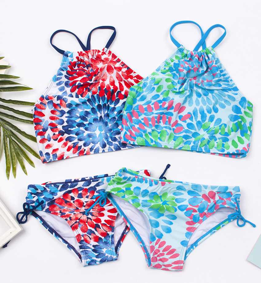 Meninas de menina de maiô Bikini Print Print Print Baby Swimwear por 3-14 anos