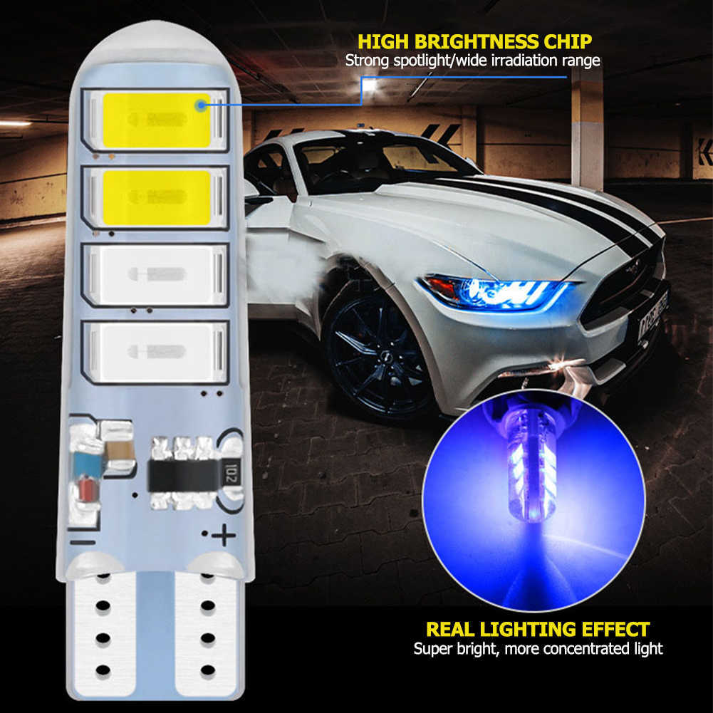 Yeni Çift Renkli Flash Otomobil LED LAMP T10 W5W 194 5630 8SMD Çift Renkli Flaş Lambası T10 Silikon Lamba Ampul Aksesuarları