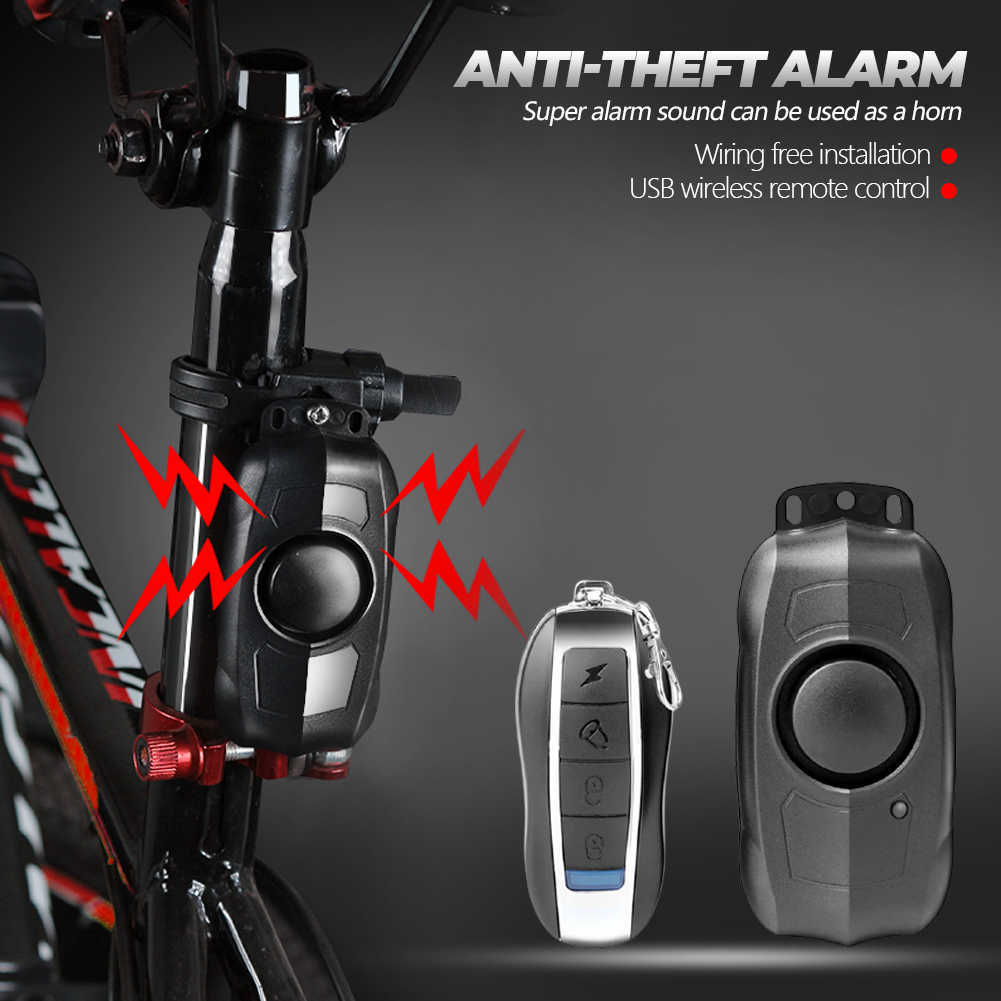 Yeni USB Şarj Bisiklet Alarm Güvenliği Ev Sistemi Scooter Alarmı Motosiklet Büyük Hırsızlık Anti Bisiklet Alarm Kablosuz Motosiklet