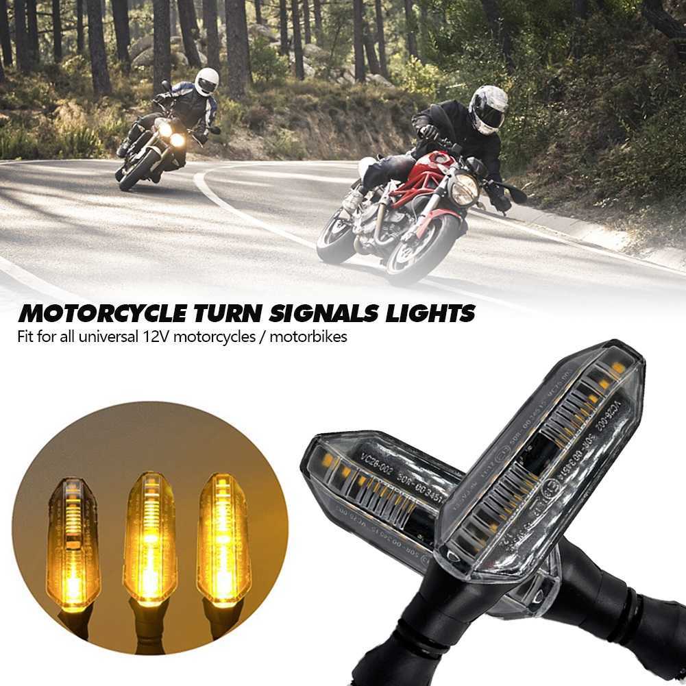 NIEUW 12 LED MOTORCYCLE Turn Signal Lights Water stromende indicator pijl knipperlampen waterdicht voor Honda Yamaha Hayabusa Cafe Racer