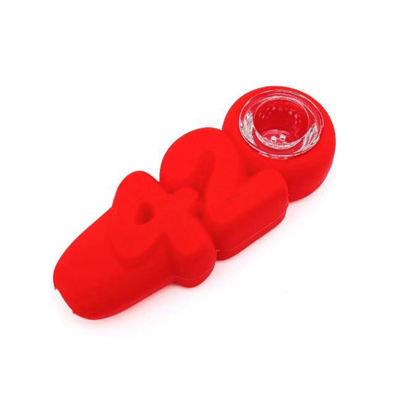 Colorful Silicone Hand Pipes Portable 420Style Removable Glass Filter Screen Nineholes Spoon Bowl Herb Tobacco Cigarette Holder Hookah Waterpipe Bong Smoking