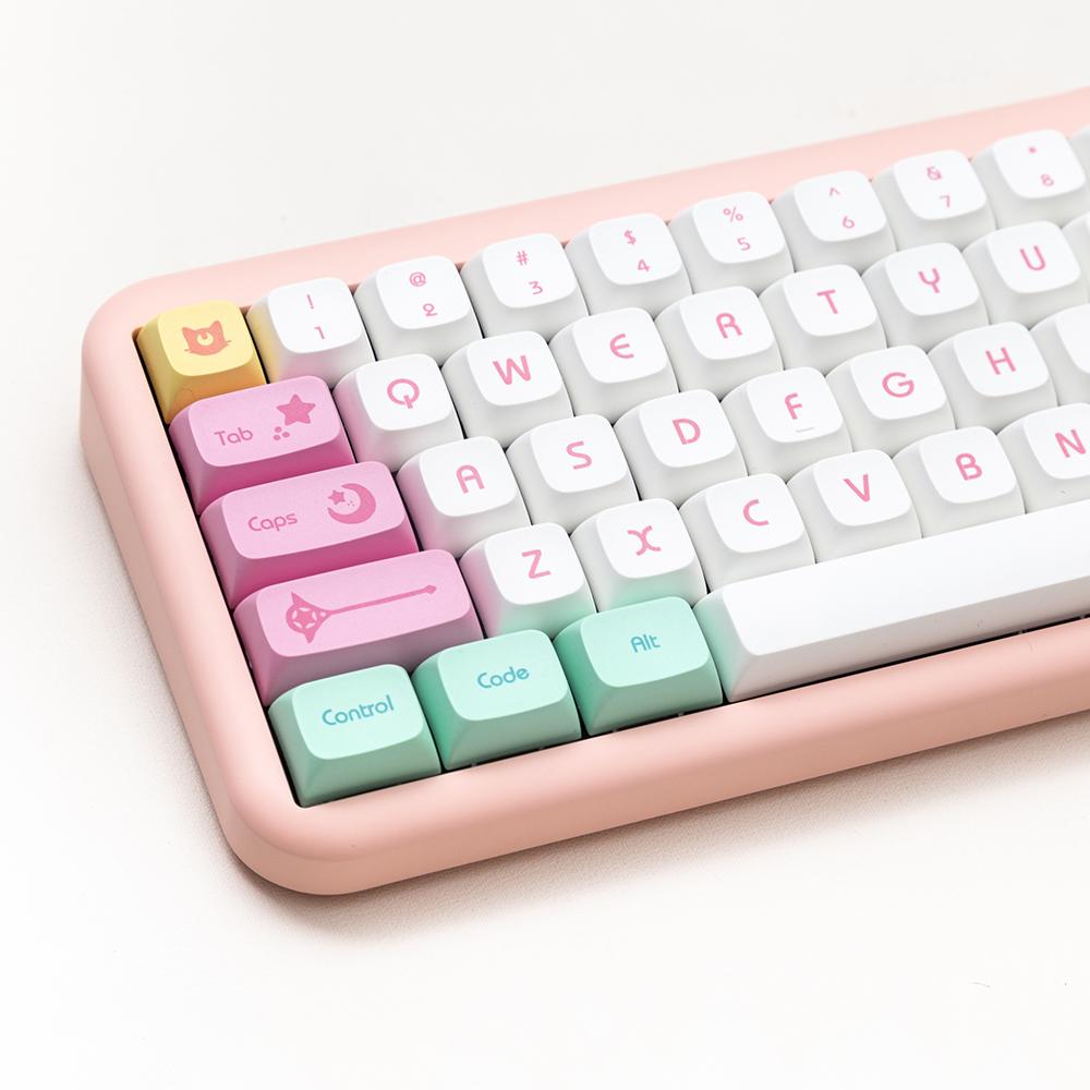 Combos kbdiy 143 touches / set mignon girl magical girl rose key caps pbt xda profil bricol coutumes touchaps pour mx switch jeu keyboard mécanique