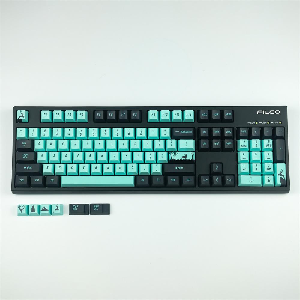 Combos 108 Keys PBT KeyCap OEM Profile Dyesub Personlig GMK Forest Deer KeyCaps för mekaniskt tangentbord 61 64 84 108 Layout