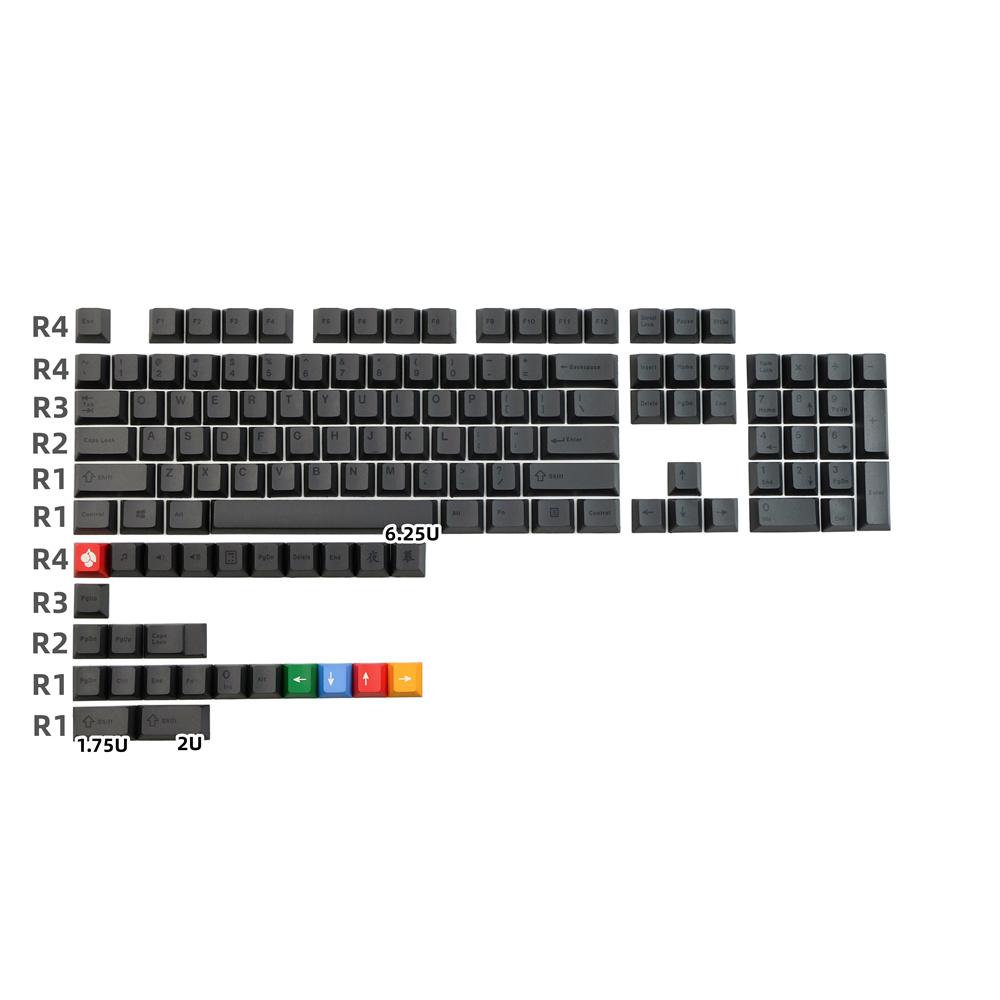 Combos preto keycap pbt material cereja perfil sublimação 122/130 chaves para cereja mx gateron kailh ttc teclado mecânico