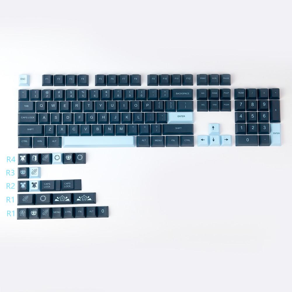 Combos 124 touches gmk comète keycap Profil de cerise PBT Dyesub personnalisé pour le clavier mécanique de jeu 61 64 84 108 Disposition