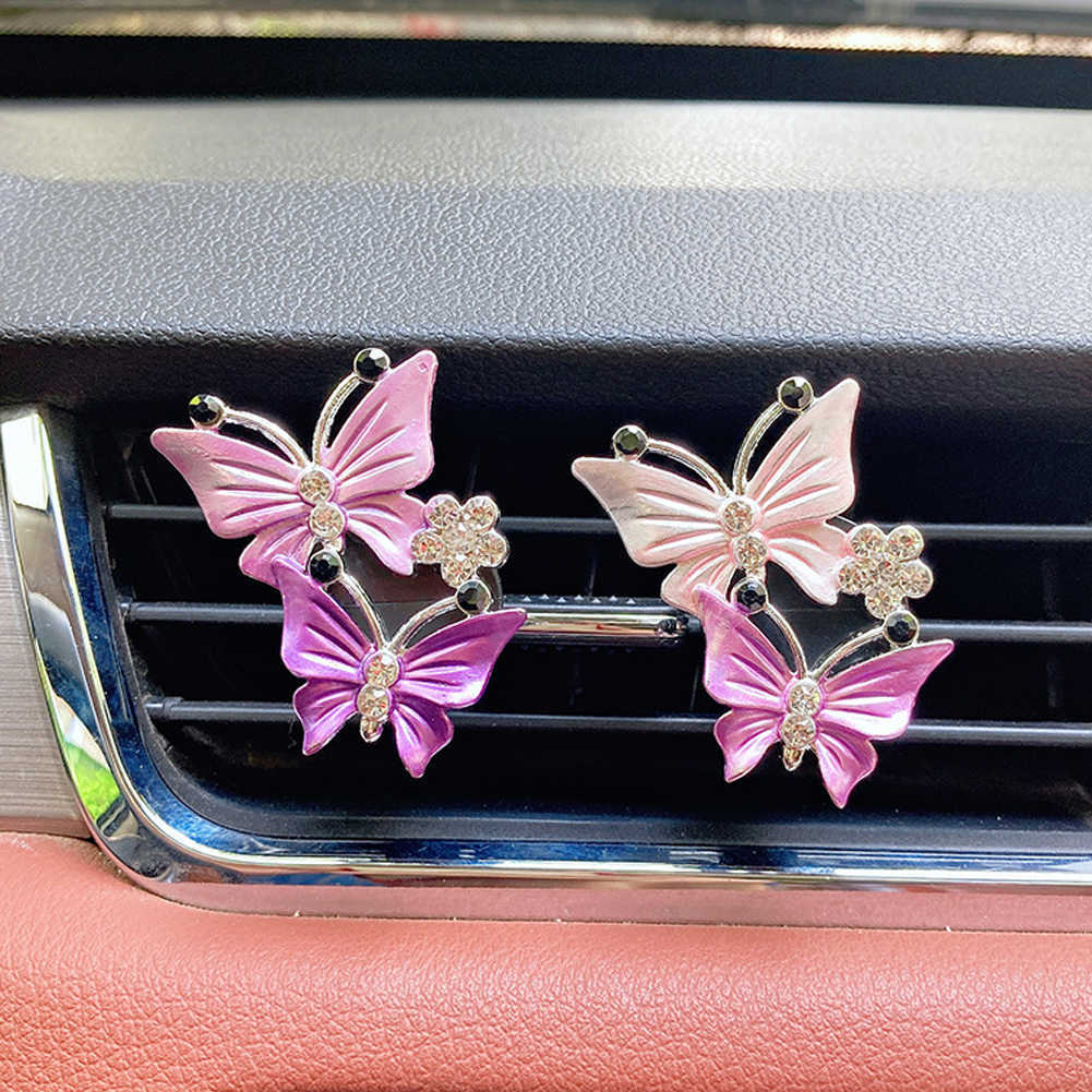 New Air Freshener Air Conditioner Outlet Clip Fragrance Natural Smell Butterfly Car Perfume Decoration Auto Accessories