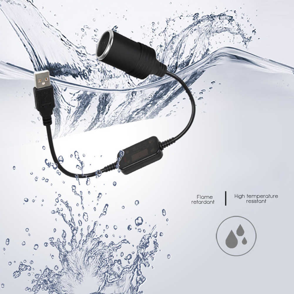 Yeni Araba Çaker Soketi USB 5V ila 12V Dönüştürücü Adaptör Kablolu Denetleyici Tapa Bağlayıcı Adaptör Otomatik İç Aksesuarlar