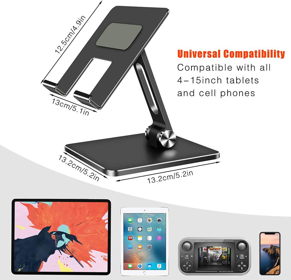 Stands Desk Phone Phone Pieno iPhone iPad Xiaomi Metal Desktop Tablet Tablet Holder Universal Table Celfone