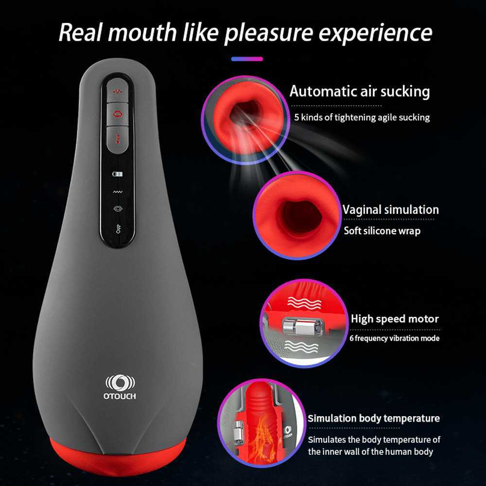 Masajeador Otouch Airturn, masturbadores masculinos de succión, vibrador vaginal, calefacción, boca, mamada, masturbación para hombres y adultos 18