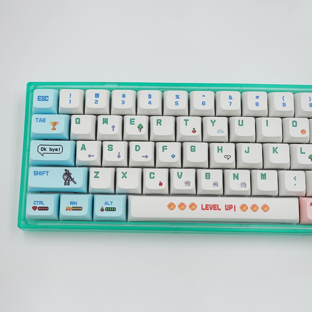 COMBOS KBDIY 132 FASIPIXEL WARS PINK KEYCAPS PINK XDA PROFILO PBT KeyCap switch mx tappi da gioco meccanici personalizzati