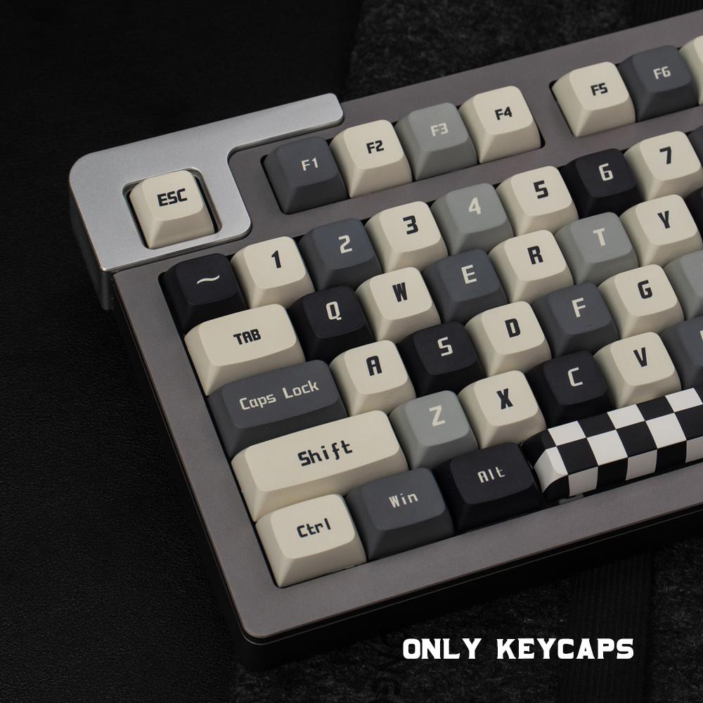 Tillbehör PBT 135 Keys Clones Colorless KeyCap XDA Profil Dye SubliMation KeyCaps för GH60 GK61 GK64 84 87 96 104 Mekaniskt tangentbord