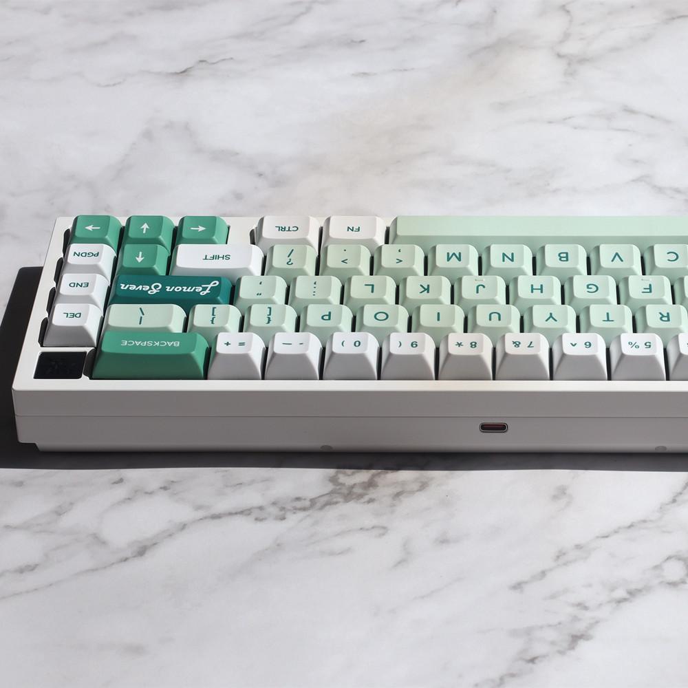 COMBOS Original Custom Lemon Seven KeyCaps KCA Profile Liknande Cherry Trigger Fast KeyCaps för Cherry MX Switch Mechanical Tangentboard