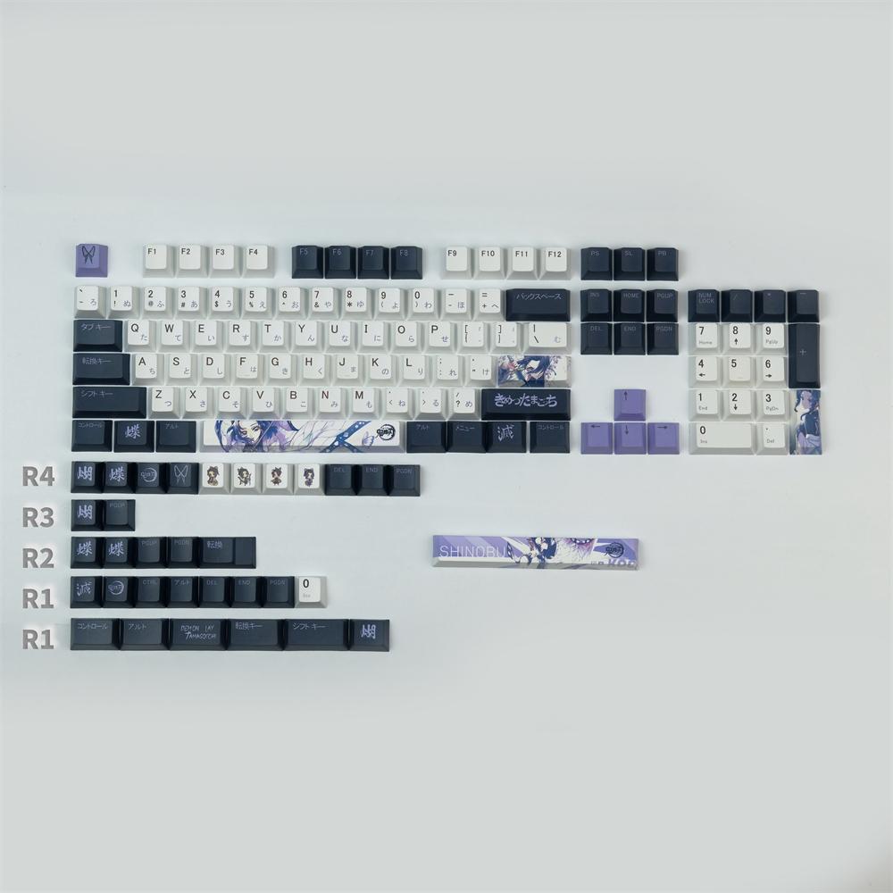 COMBOS ANIME Anpassa PBT KeyCaps DyeSublimation Mekaniska tangentbord Key Cap Cherry Profile för MX Switch GH60 64 68 84 87 104