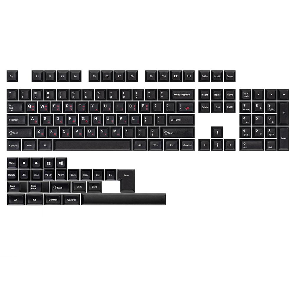 Capuchons de touches noirs DSA, en matériau pbt, caractères japonais et coréens, pour claviers mécaniques MX switch, accessoires