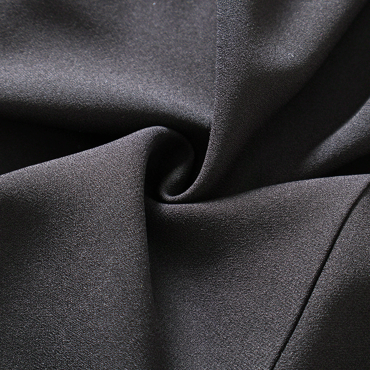 2023 Verano Negro Marfil Color de contraste Vestido con paneles Manga corta Hombro Cuello redondo Hasta la rodilla Vestidos casuales N3W171134