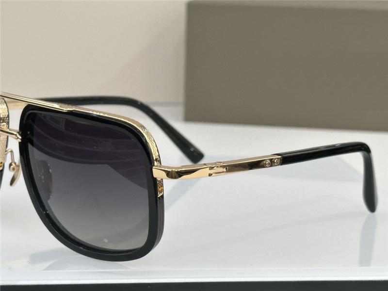 солнцезащитные очки мужские дизайн металлические винтажный модный стиль 2030 одна квадратная оправа наружная защита линзы UV 400 очки с чехлом261D