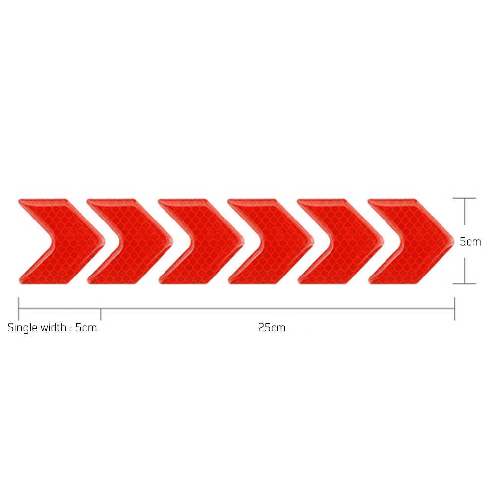 新しいcar refrectiveステッカー矢印パターン警告デカールオートサイクルオートテールバーバンパー安全車の装飾アクセサリー