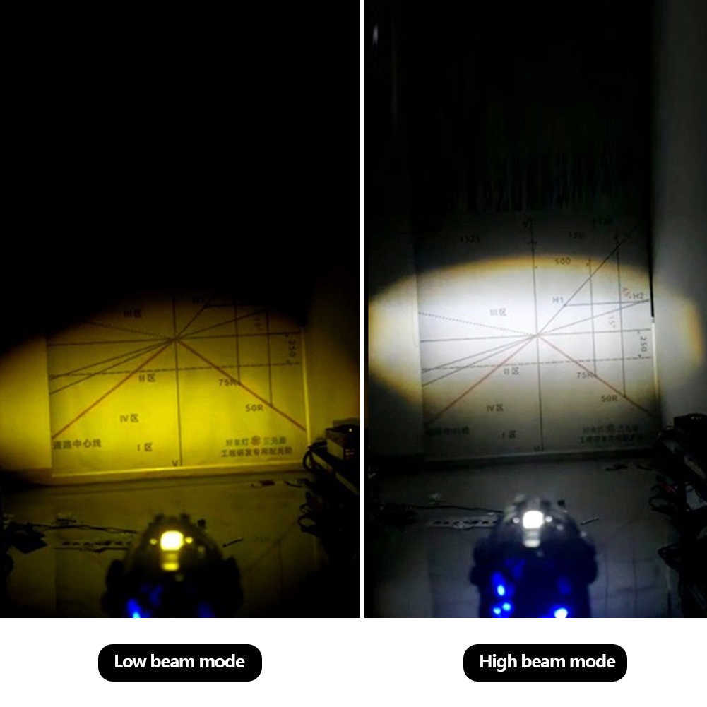 Yeni Universal LED Motosiklet Far Projektörü Spot Işığı Fog Hi Lo Işın Atv Scooter Cafe Racer Honda Yamaha için Sürüş