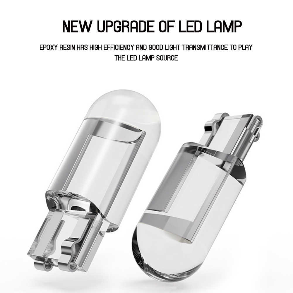 Nouveau nouveau COB Led W5W T10 verre pur ampoule de voiture 6000K blanc Auto Automobiles plaque d'immatriculation lampe dôme lumière lecture DRL Style 12V