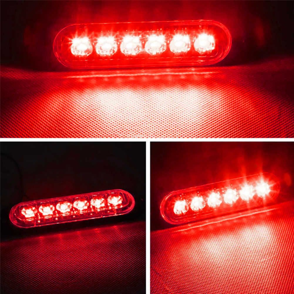 New 12V 24V Red Yellow White 6 LED Side Marker Warning Lights Signal Light Clearance Fog Lamp For Truck Trailer Caravans Boat RV Car