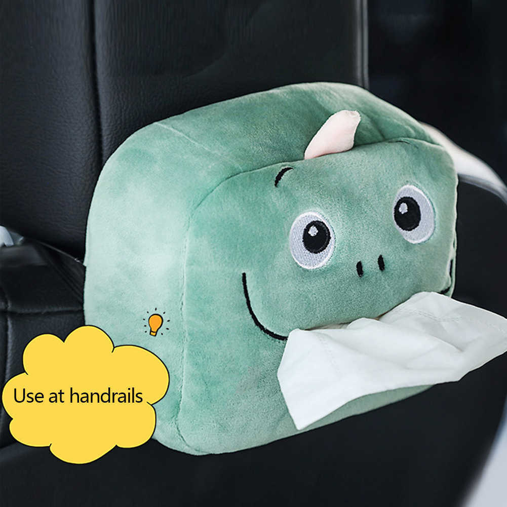 Ny bilvävnadslåda Plush Animals Söt servett Vävnadspappershållare Bil Styling Portable Paper Package Case Servikarhållare