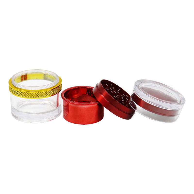 Senaste rökning 68 mm färgglada transparent harts Zinklegering Dry Herb Tobacco Grind Spice Miller Grinder Crusher slipad hackad hand muller cigarett cigarrhållare