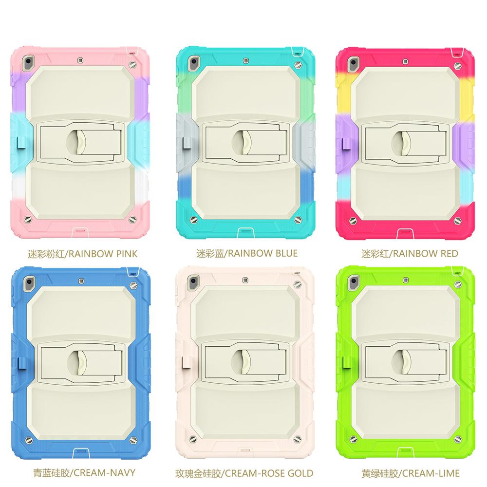 Case pour Apple iPad 10.2 2019 2020 2021 7th 8th 9th Gen A2197 A2602 Case Kids Kids Safe Silicon PC Hybrid Troping Stand Tablet Cover